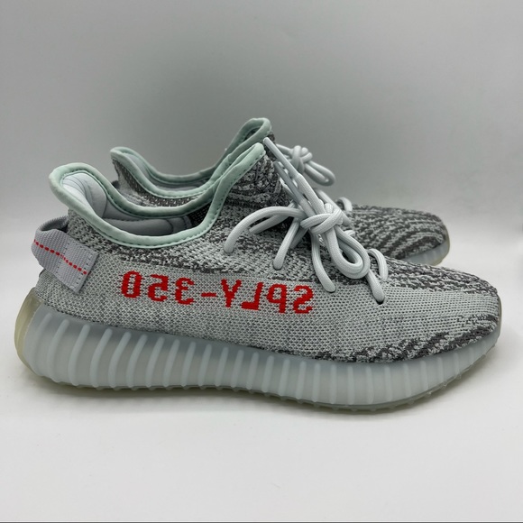 NWB Adidas Yeezy Boost 350 V2 Blue Tint GS Sneakers - Picture 3 of 10